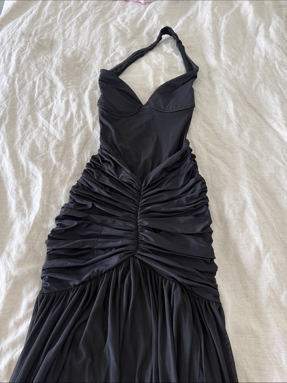 Elegant Black Strapless Evening Dress - Classic Black